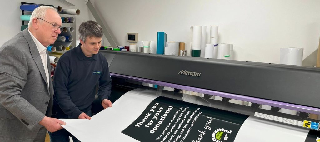 Print Team’s Chris and Damian Smith with their Mimaki CJV330-160 printer/cutter.