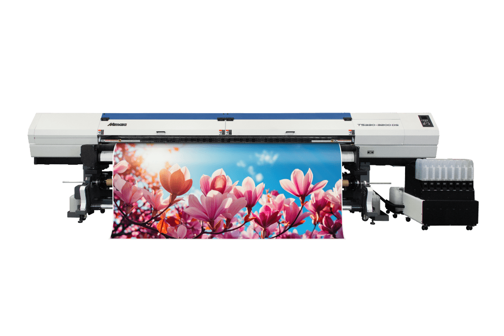 The new Mimaki TS330-3200DS grand-format printer can run at a top speed of 150sq m/hr on media as wide as 3,200mm