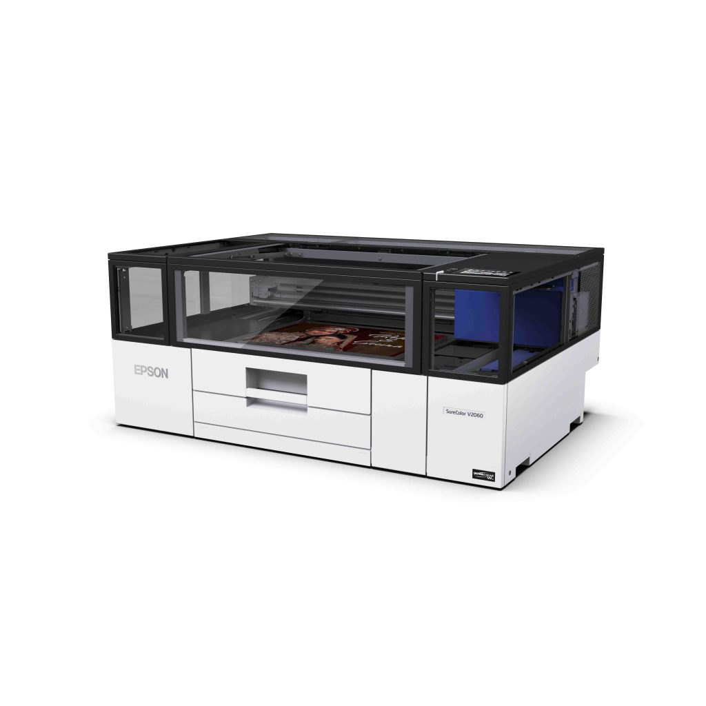 The SureColor V2000, an A3 UV flatbed desktop printer