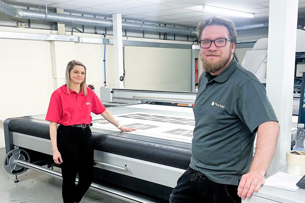 Mayfield Press upgraded a varnish channel three years after installing their swissQprint Nyala flatbed printer.