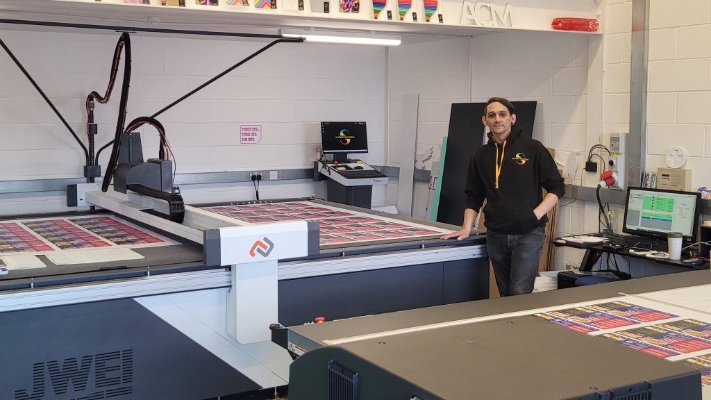 Steve Partington set up SP Print Solutions four months ago with a Jwei Jcut cutting table and Mimaki UV LED printer