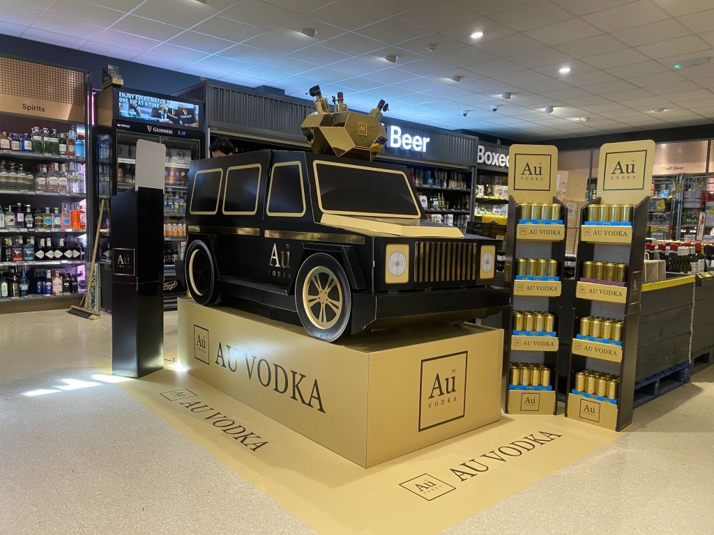 retail display project completed by P+D using the Elitron THC
