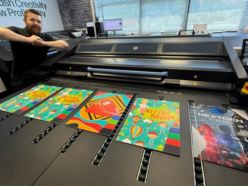 HP Latex 830W printer at NTI Diatec showroom in Kilcarbery, Ireland