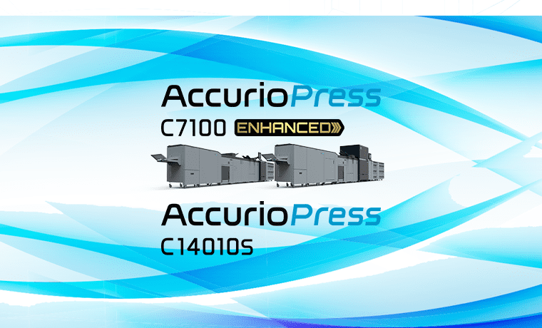 The AccurioPress C14010S and AccurioPress C7100 ENHANCED Series will be demonstrated on the Konica stand
