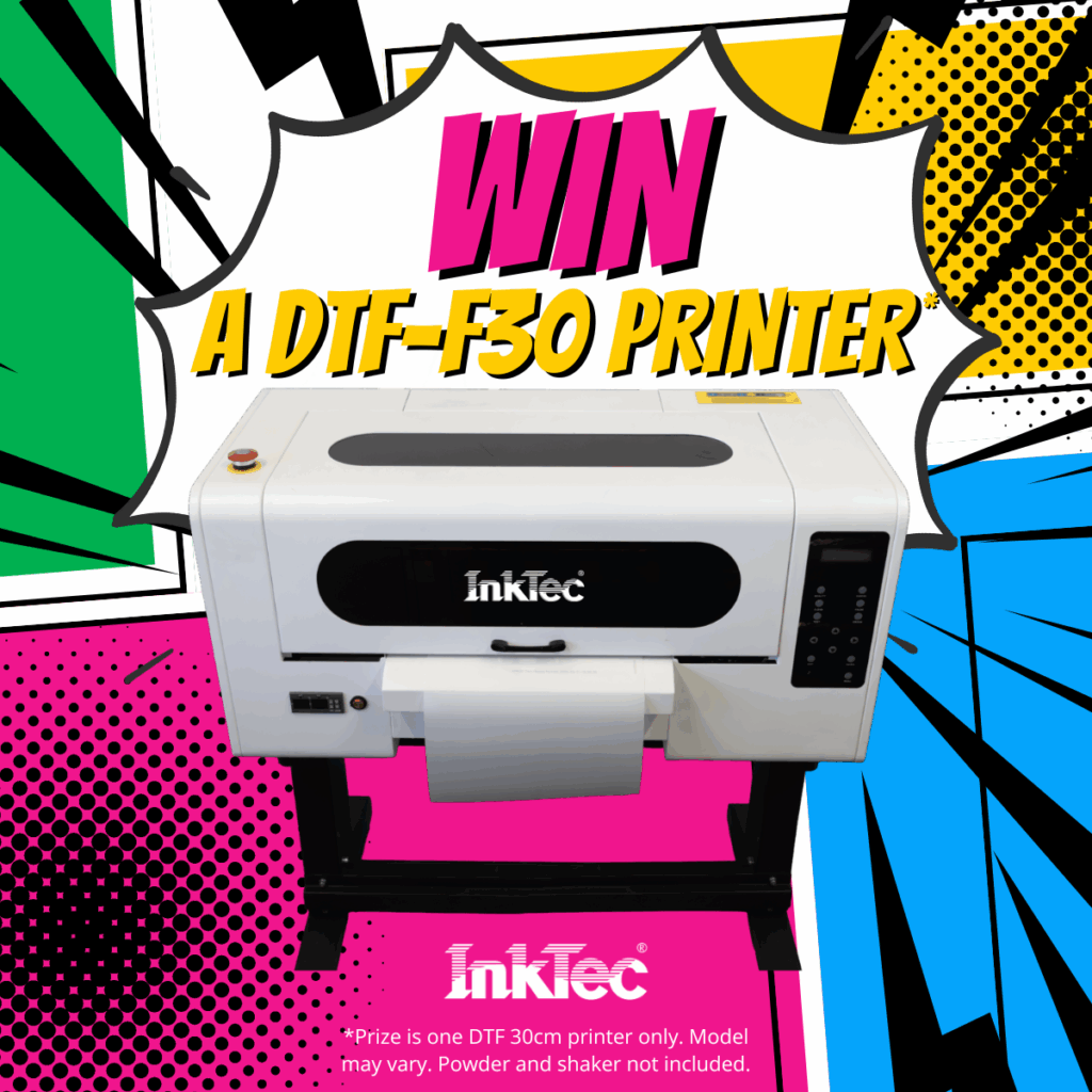 InkTec Europe competition for DTF-F30 printer giveaway