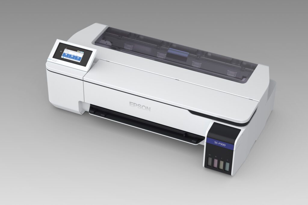 the Epson SureColor SC-F500 desk top dye sub printer