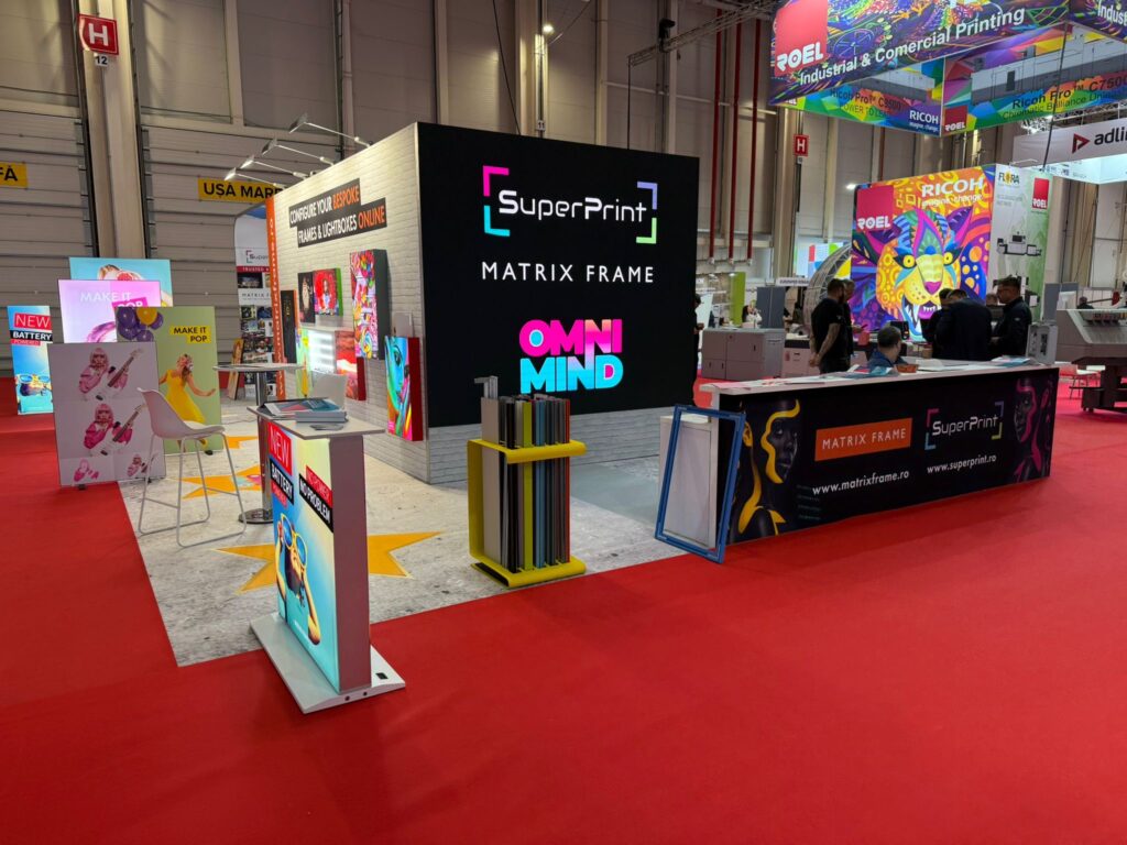 The SuperPrint stand at All2Print, Romania