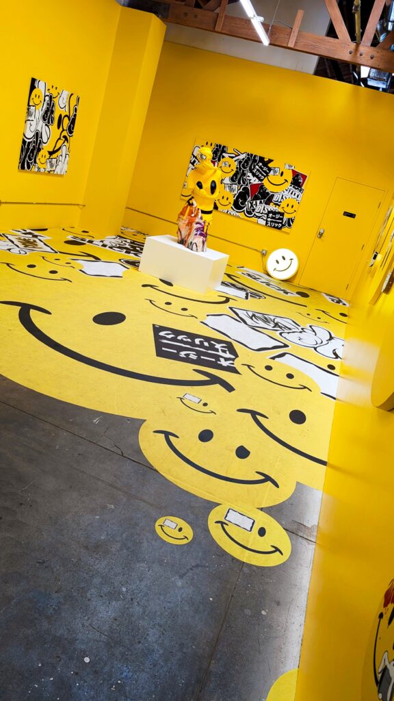 OG Slick teamed up with Mimaki’s UCJV300 printer technology and Drytac’s SpotOn Floor 200 media to create vibrant, self-installed floor graphics for his immersive LA gallery show.