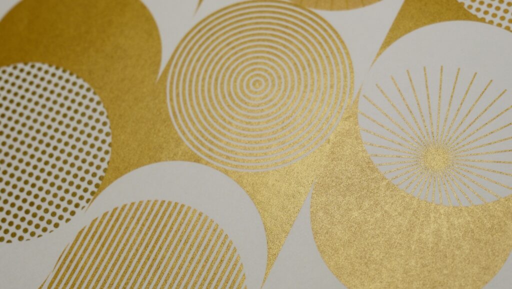 Image shows gold printed patterns to highlight Fujifilm Introduces Gold Toner for Revoria SC285S and EC2100S Presses