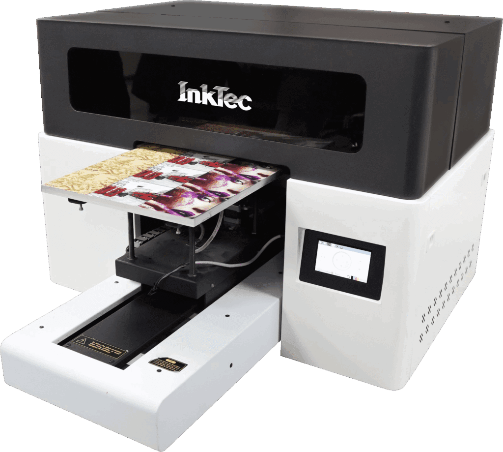 The compact UV3040 Desktop Flatbed Printer from Inktec will be on display at Printwear and Promotion Live! in February 20206