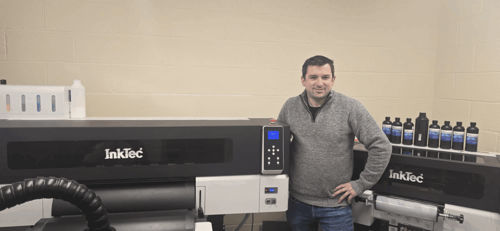 Richard Thompson, Managing Director of Let's Get Crafty with the new InkTec printers