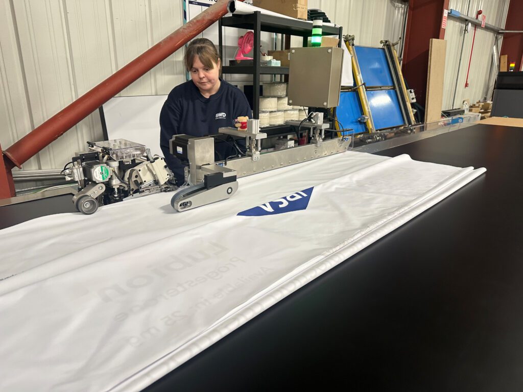 Super-Wide Digital has installed a Meevo MX Event to automate its textile finishing.
