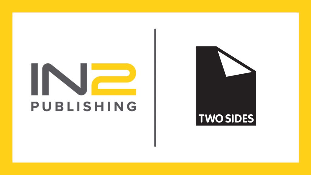The logos of In2 Publishing and the Two Sides advocacy group.
