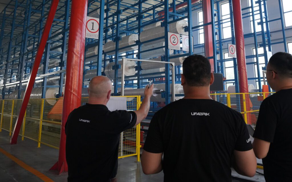 A range of UFABRIK-branded large format textile rolls for display graphics