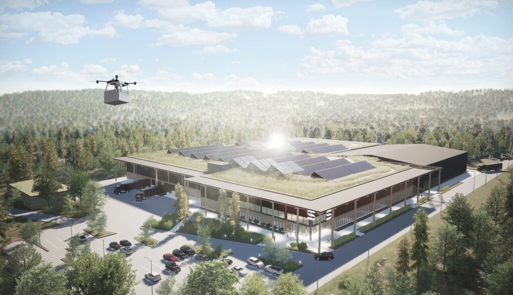 An impression of the new PaperShell factory to be built in Tibro, Sweden
