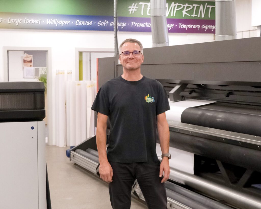 Simon Ward, Print Manager and "Work Dad" at Greens the Signmaker