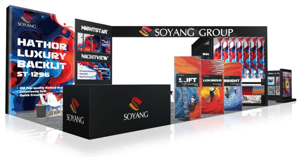Soyang can be found at Stand E100 in Hall 3 at FESPA Global Print Expo 2026 