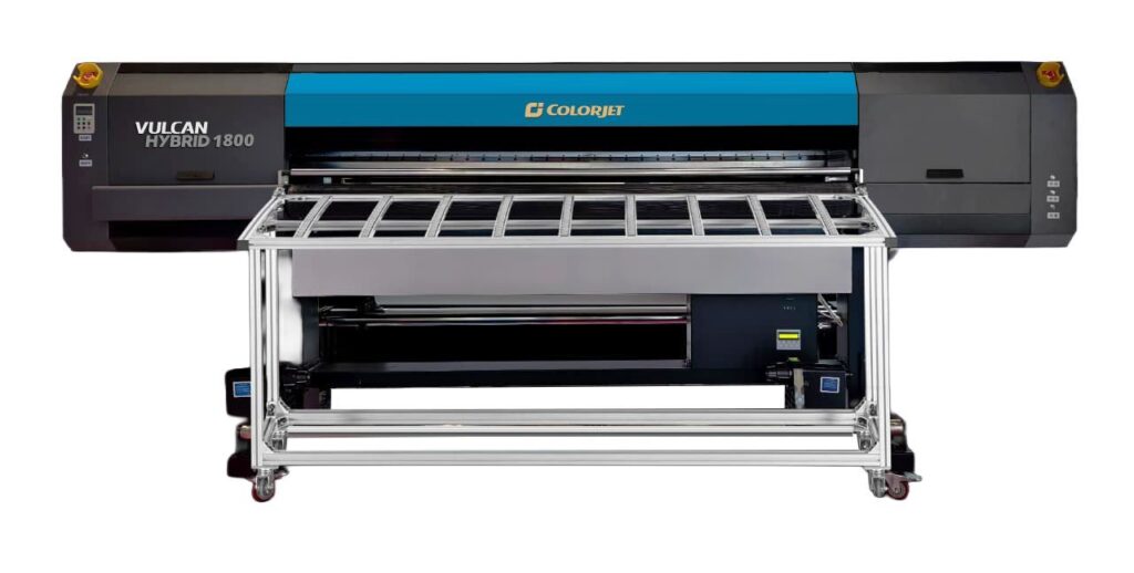 QPS has announced the availability of the ColorJet Vulcan Hybrid 1800, a new-generation UV hybrid printer