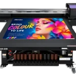 The large-format Mimaki JFX220-2515 UV flatbed printer
