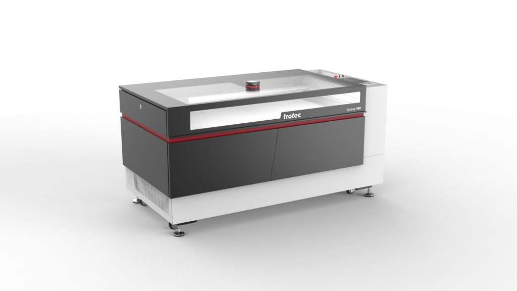 The Trotec Speedy 480 Black Line laser production system