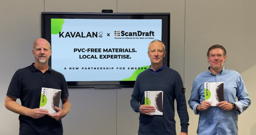 (L to R) Mats Bengtsson, Purchase Manager, Scandraft; Rob Karpenko, Director of European Sales, KAVALAN; and Daniel Forsgren, Category Manager, Scandraft