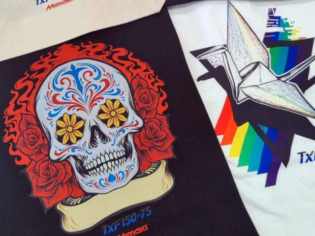 With the TxF150-75, printers can create vibrant, customisable designs for applications such as t-shirts and tote bags