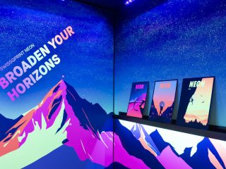swissQprint demonstrated specialised applications included high-visibility neon prints at FESPA 2026