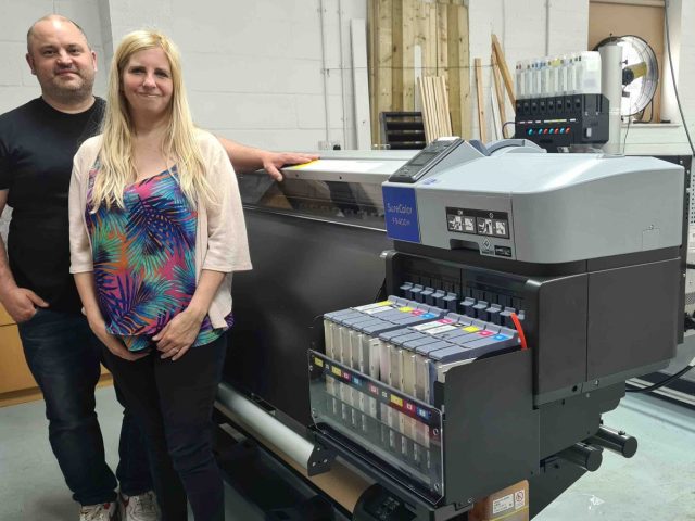 Stuart Kettridge and Lisa Bence, owners at British Fabric Printing