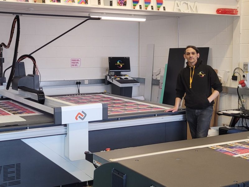 Steve Partington set up SP Print Solutions four months ago with a Jwei Jcut cutting table and Mimaki UV LED printer