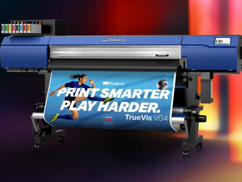 The Roland TruVis VG4 which will be on display at FESPA 26