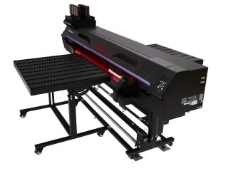 The UJ330H-160 is Mimaki’s new hybrid UV inkjet printer combining roll and rigid printing