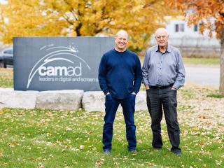 (L-R) Dan Deveau and Bob Deveau who installed panthera flatbed