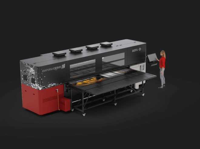 The Agfa Anapurna Ciervo H3200 hybrid press