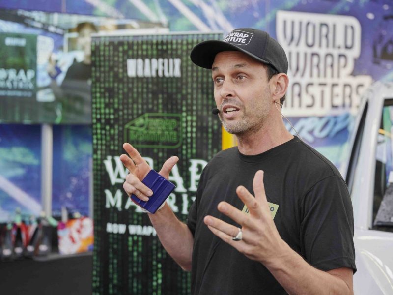 Wrapping expert Justin Pate is one of the judges for the event