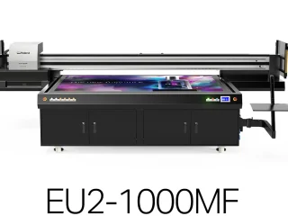 The new Roland DG EU2-1000MF UV flatbed printer with high-definition printheads