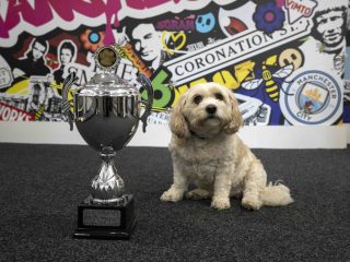 Pets in Print Trophy winner is Gus from Big Art & Banners