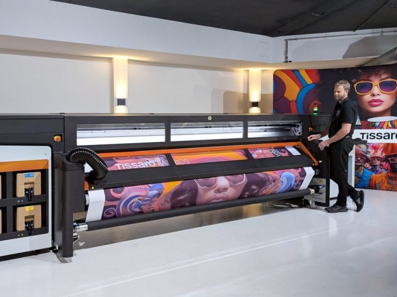 The HP Stitch S1000 in situ at Papergraphics Customer Experience Centre