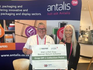 Anthony Rowell of Tradeprint and Katie Farr of Antalis sharing details of the project at the IPIA conference last year