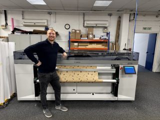 Ed Entecott, Director, Lollipop Print with the Canon Colorado M5W.