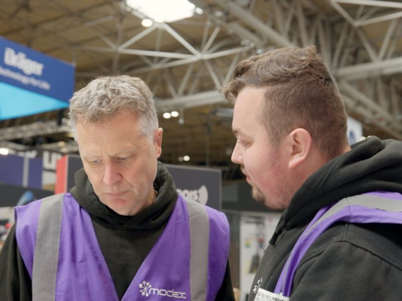Rob Brooks (L) with Conor Ferguson at the NEC