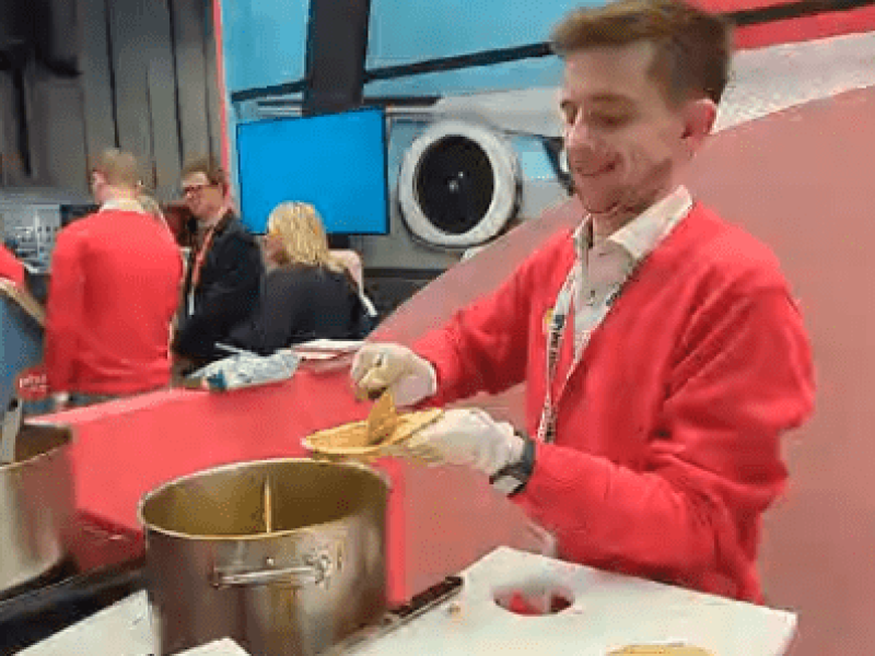 More than 500 waffles a day were made at the Print.com stand