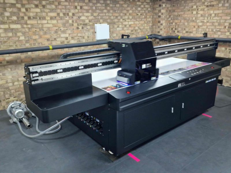 The SinoColor FB-2513 printer from China Print Supplies installed at Evallance