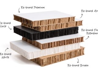 Stacks of Re-board sheets