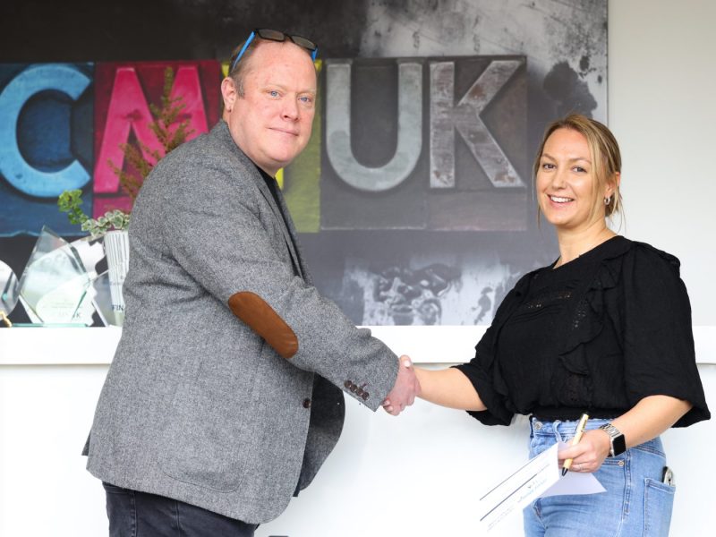 Sarah Neate, Marketing Director, CMYUK, and Chris Davies, Event Director, The Print Show