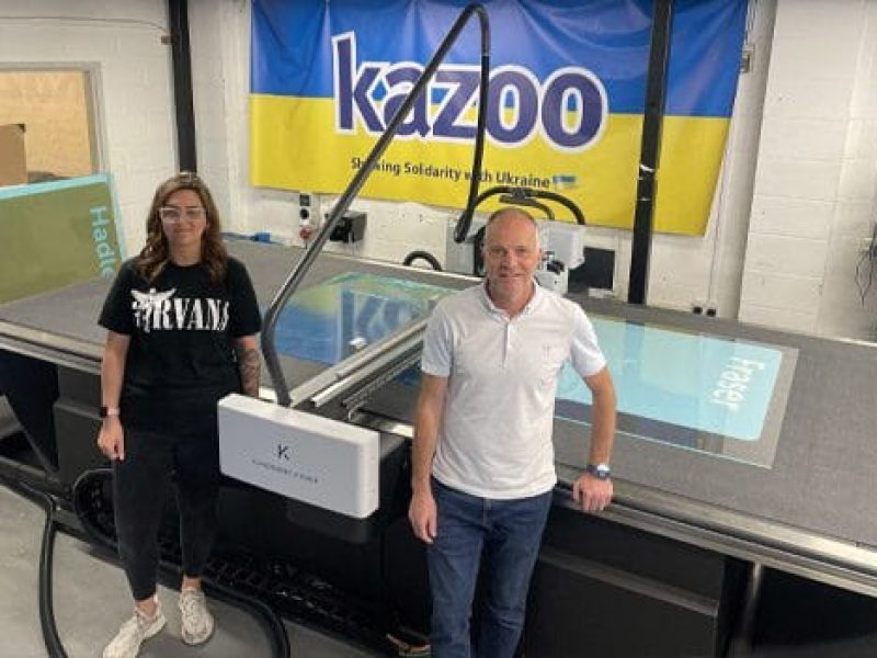 Simon Talbot, Director, and Charlotte Smallman, Operations Director, Kazoo Print