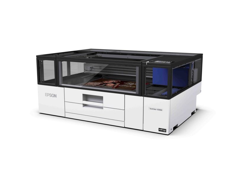 The SureColor V2000, an A3 UV flatbed desktop printer