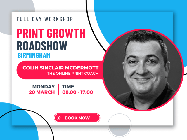 Colin McDermott, The Online Print Coach, taking the show on the road