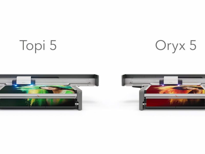 The new swissQprint Topi and Oryx flatbed printers