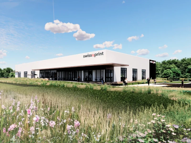 Depiction of the new US swissQprint premises