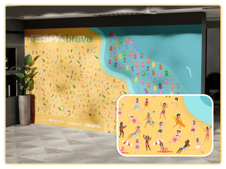 The FESPA Brava sticker wall from Antigro Designer